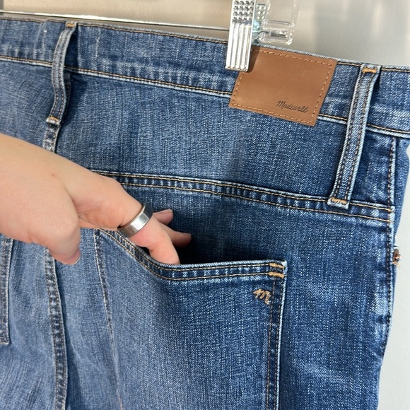 NWT Madewell Slim Wide Leg Crop Raw Hem High Rise Jeans Size 35 - Picture 11 of 15